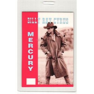 Vintage 1994 Billy Ray Cyrus Laminate Backstage Pass Mercury